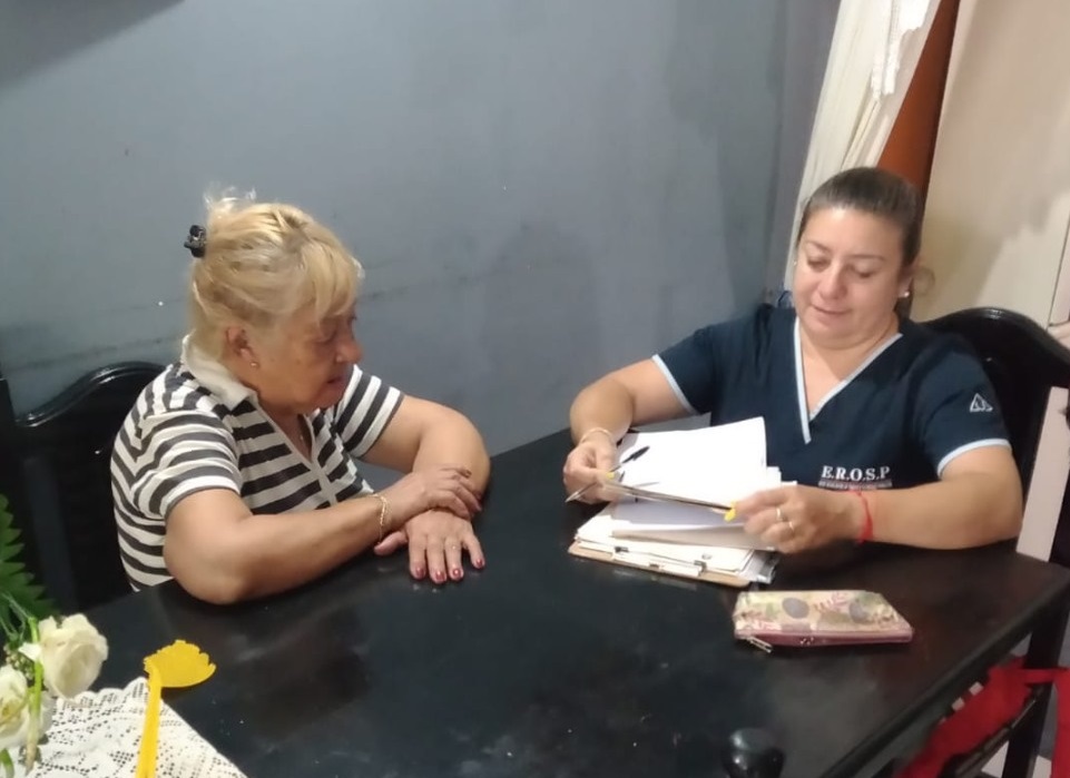 El EROSP visitó a usuarios electrodependientes