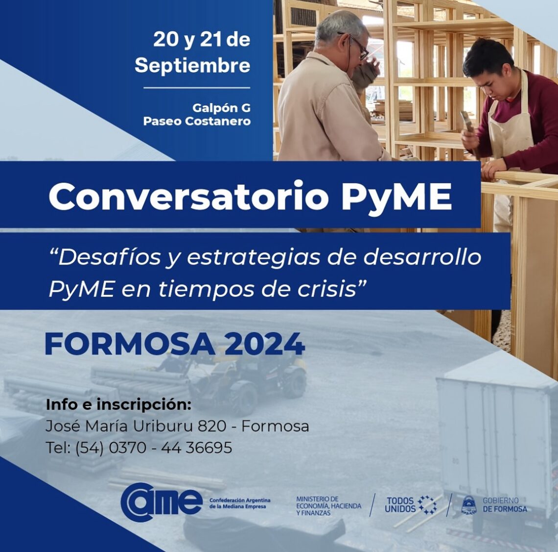 Un importante Conversatorio PyME tendrá lugar en el Galpón “G” del Paseo Costanero por dos días