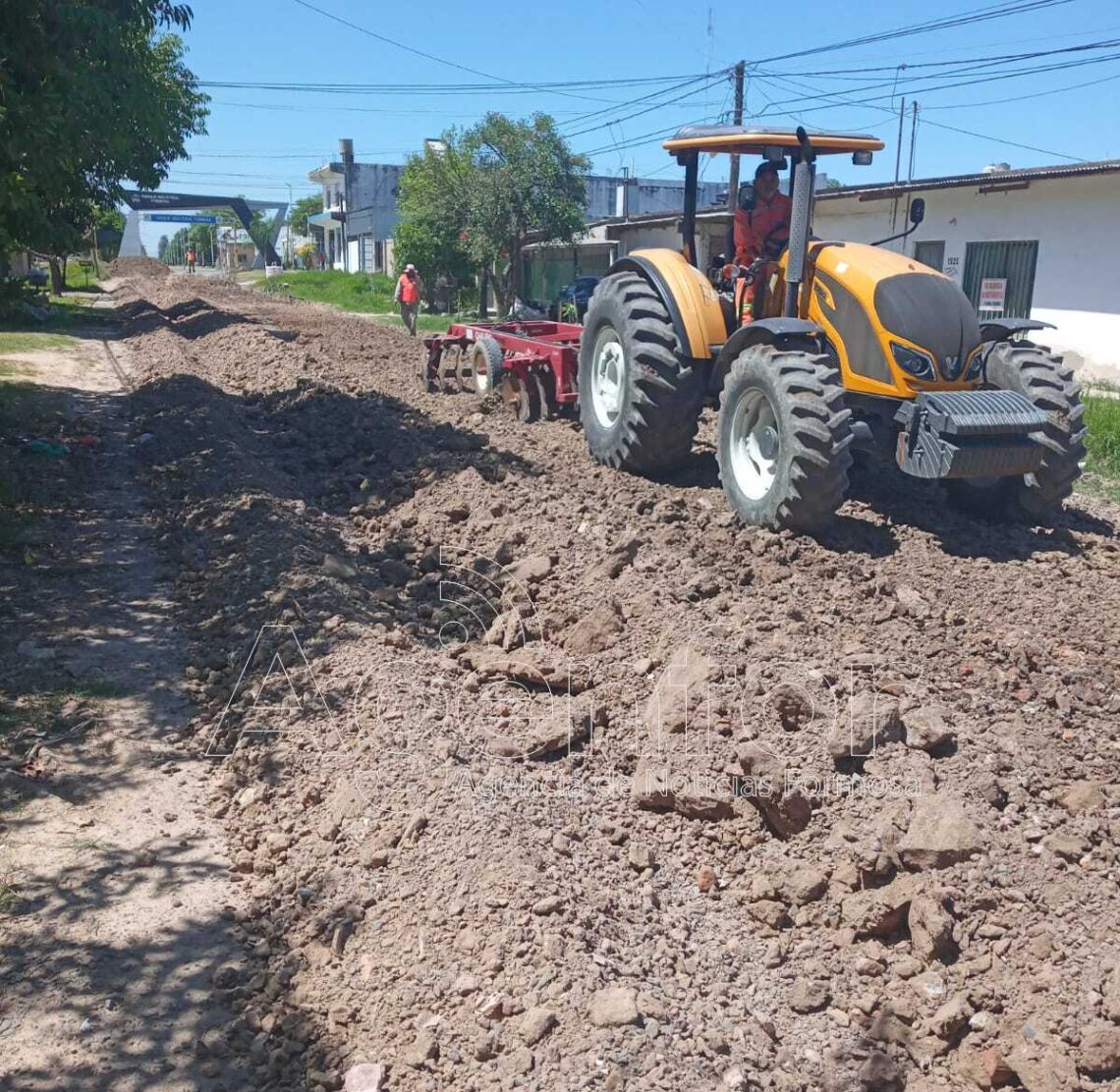 Se están realizando trabajos complementarios para luego ejecutar la pavimentación de la calle Martín Rodríguez