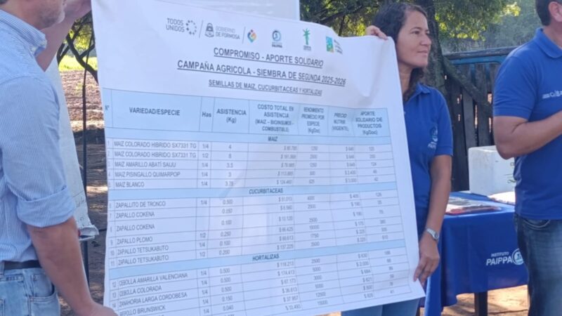 El Gobierno provincial lanzó la siembra de segunda en Palo Santo