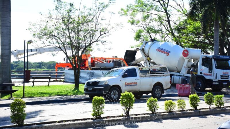 Finalizó en la Costanera capitalina la primera etapa de las obras del muro de contención