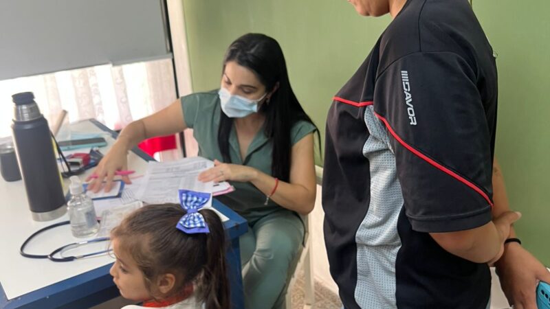 El centro de salud del Guadalupe realizó Libretas de Salud Escolar en jardín de infantes